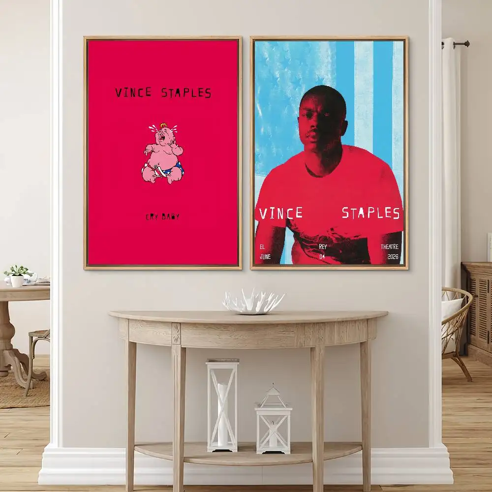 Póster del rapero V-Vince Staples Cry Baby, nuevo póster 2026 para sala de estar, dormitorio, bar, cafeterías, decoración de pared para el hogar, regalos