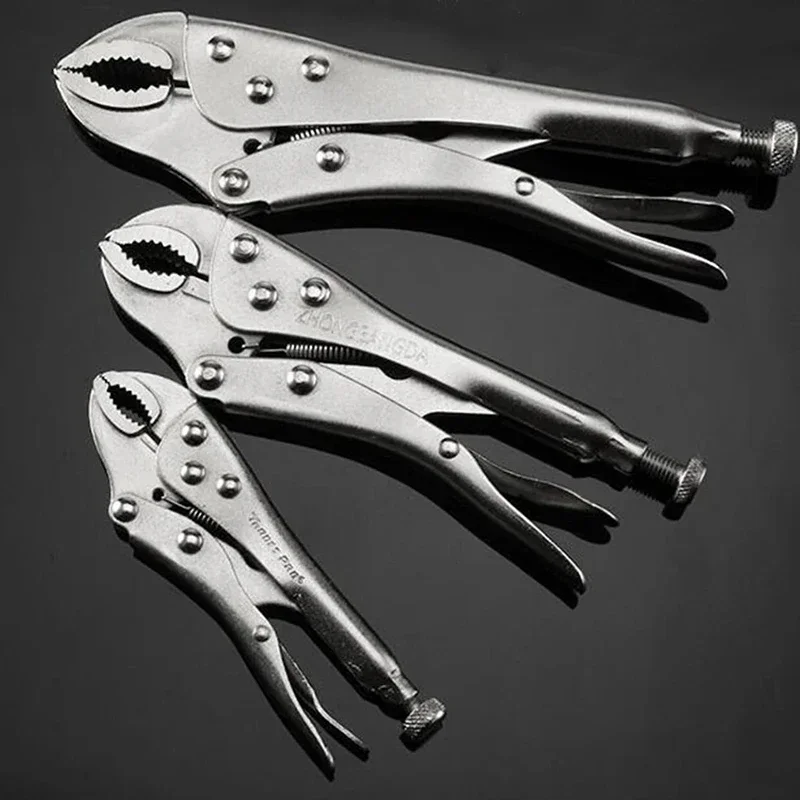 

1PC Locking Pliers Welding Tools Multifunctional Pliers 5" 7" 10" Curved Jaw Pliers Round Jaw Pliers Hand Tools клещи