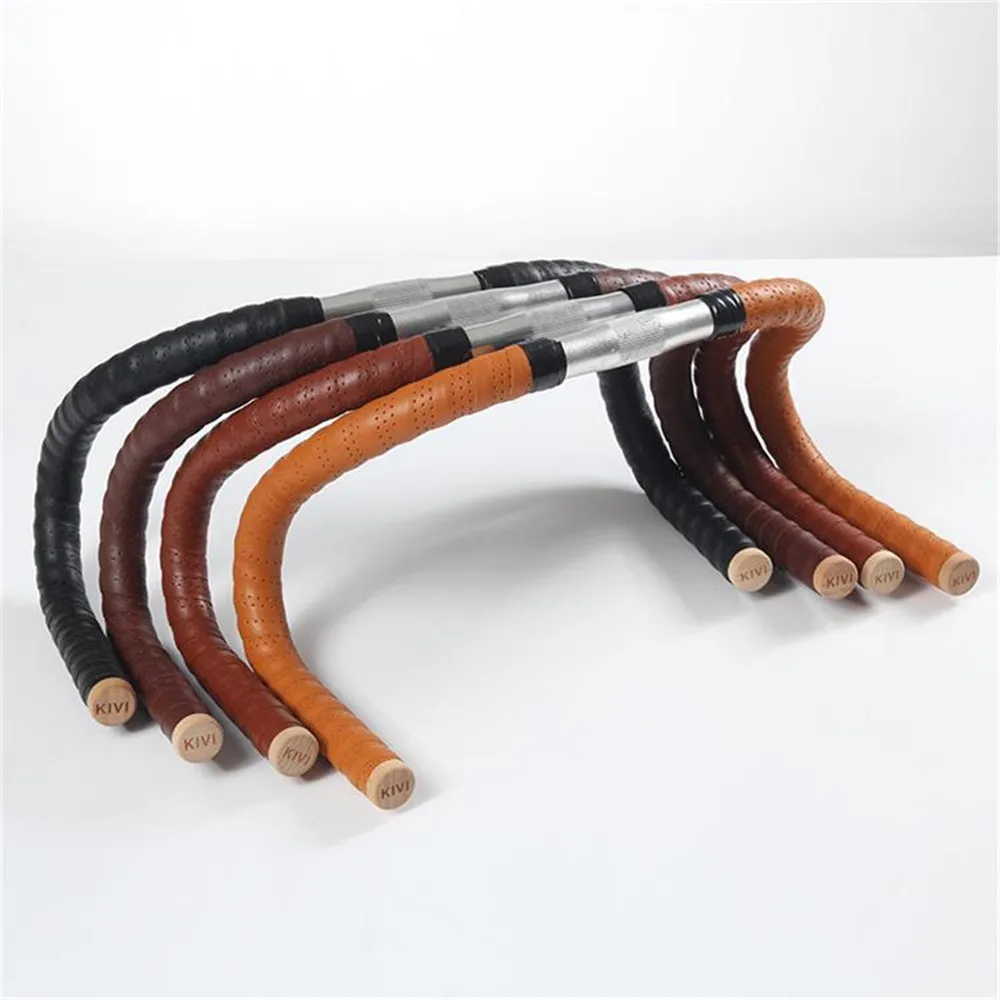 Bicycle Bend Handlebar Tapes Fixie Vintage Leather Brown Black Retro Road Bike Handle Tape