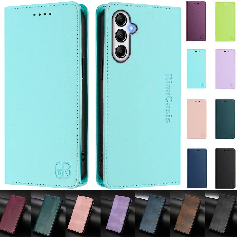 For Samsung Galaxy A34 5G Magnetic Leather Wallet Case for Samsung Galaxy A34 SM-A346E Case Flip Silicone Back Cover Fundas Capa