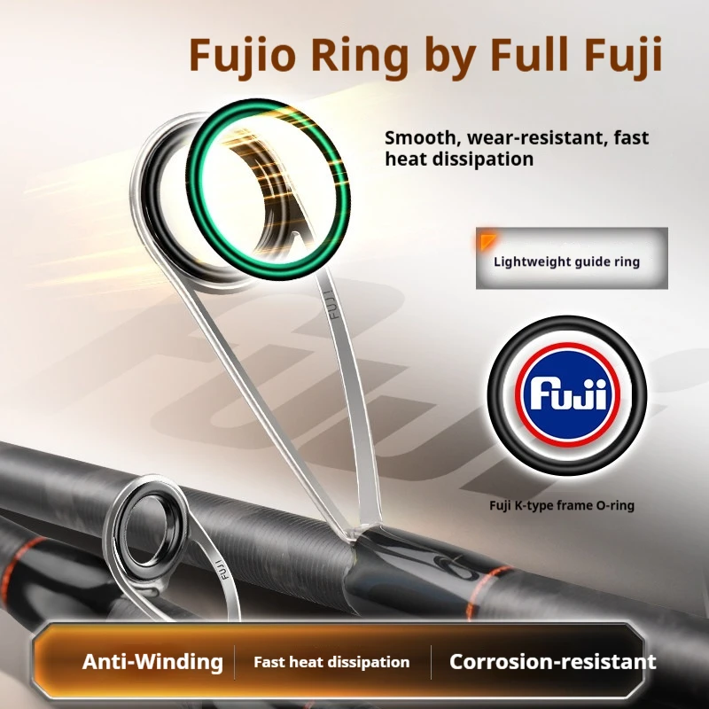 HASIDA MS-X Fuji Edition Lure Fishing Rod Fuji Guide Ring Carbon Lightweight Durable Spinning Casting Rod For Long Casting Micr