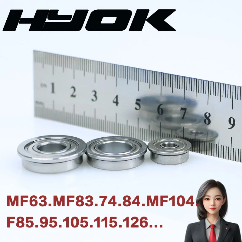 10pcs ABEC-9 FLANGE BEARING F6800 F62800 F63800 F6801 F6700 F6701 F6702 F634 F635 F6900 ZZ 2Z