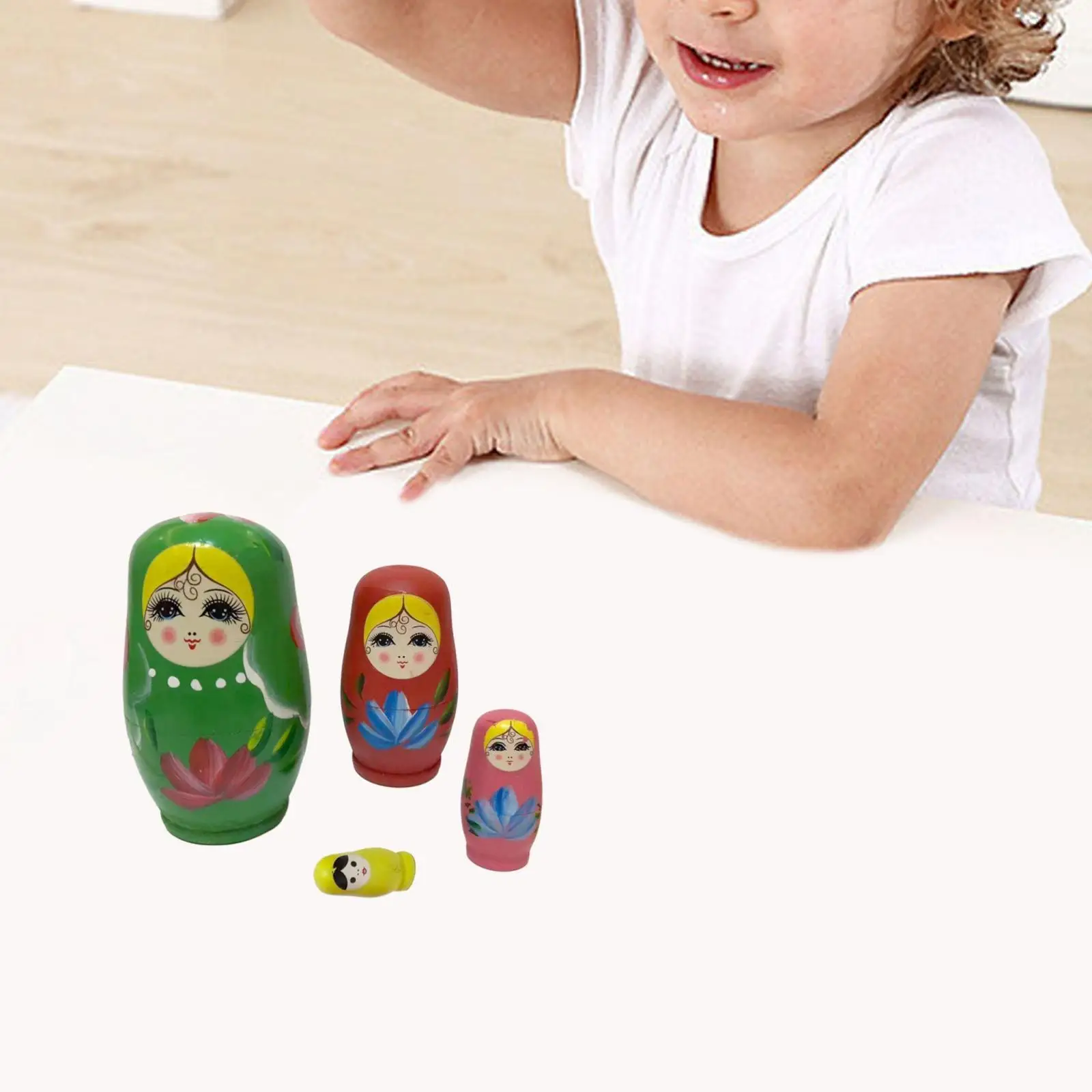 4x Matryoshka Dolls Russian Nesting Dolls for Holiday Children Kids Birthday