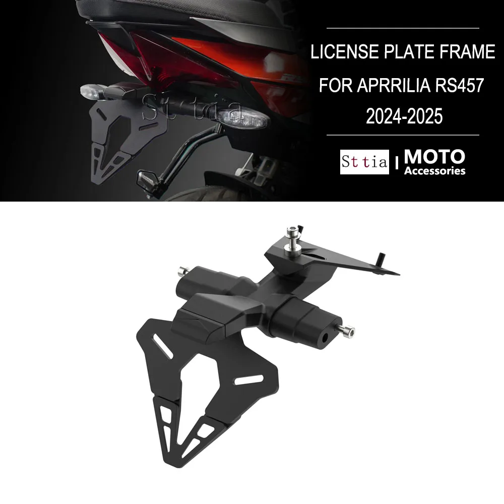 

For Aprilia RS457 RS 457 2024 2025 Motorcycle Rear Short Tail Stock License Plate Holder Tailstock Frame Bracket Kit