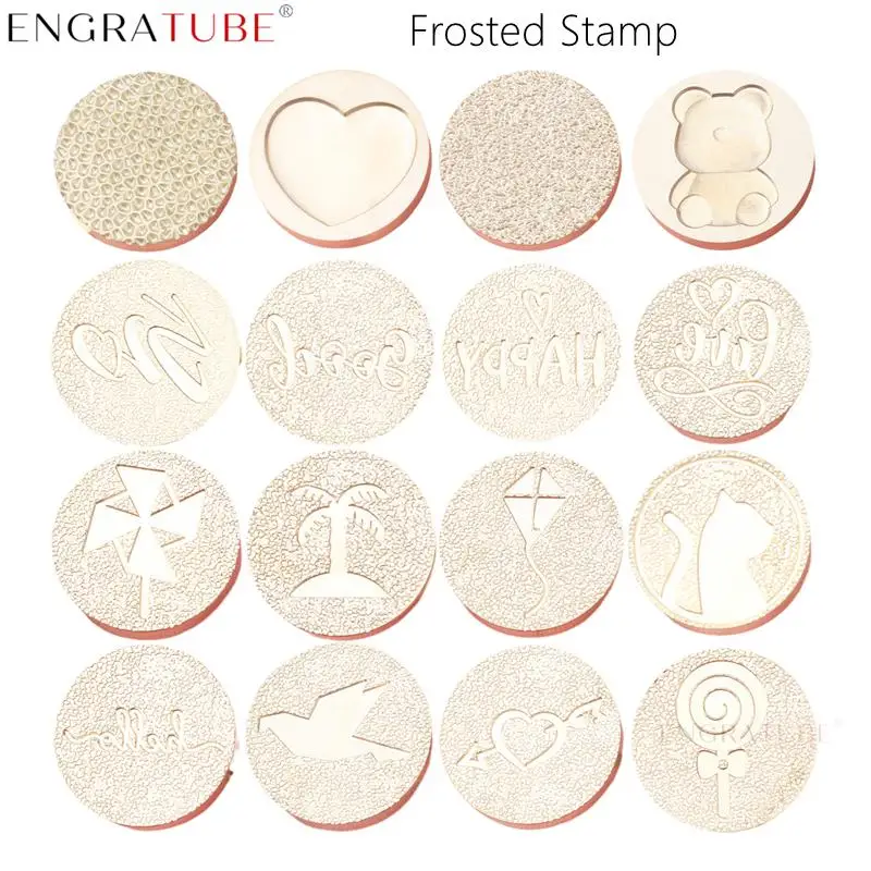 3D Relief Frosted Wax Seal Stamp Bear Happy Love Hello Brass For Scrapbooking Cards Envelopes Wedding Invitations Gift Packaging