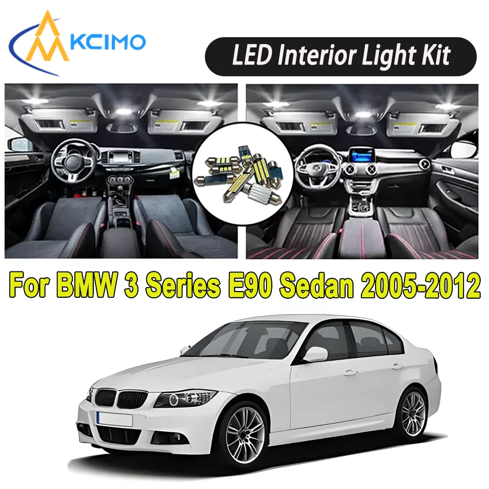 

New Light Bulb For BMW 3 Series E90 Sedan (2005-2012) Premium Bright LED Interior Dome Map Trunk Light Kit Car Led Lamps Canbus