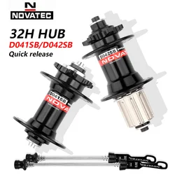 Novatec MTB Hub 28 32 36 Holes D041SB D042SB Front Rear 135mm Black HG Standard QR Cube Mountain Bike Hubs 8 9 10 11 12 Speed