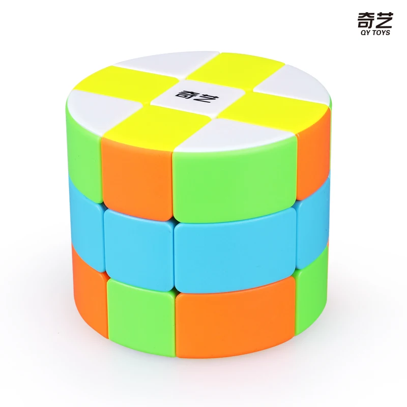 [ECube] QiYi Cylindrical Cube 3x3x3 Stickerless Strange-Shape Magic Cube Twisty Mgaic Cube Educational Puzzle Toys Learning&amp