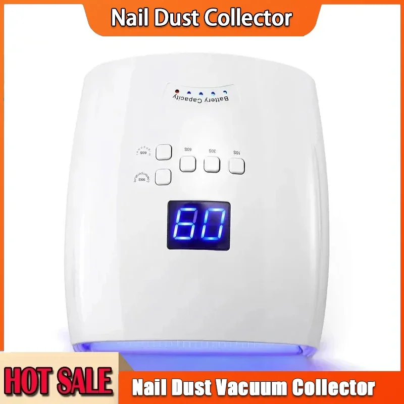 

66W LED Nail Lamp UV Rechargeable with LCD Screen Manicure Lamp for Nail Art Curing Tool with 4 Timer Settings for Home A