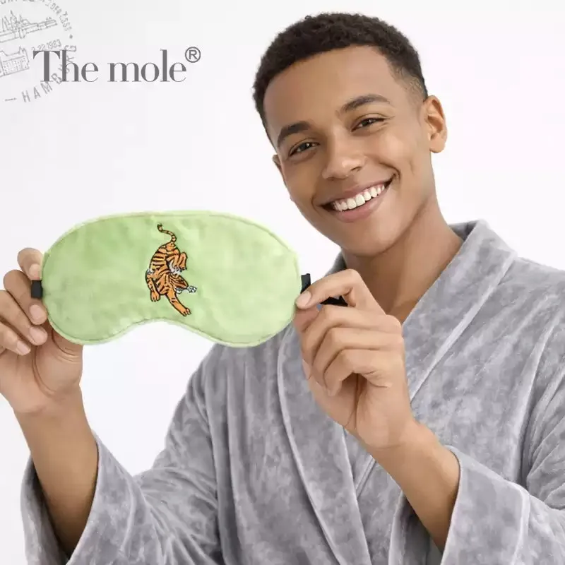 Zijden fluwelen slaapmasker voor lichtblokkering, comfortabel voor slapen en dutjes, geschikt voor zowel mannen als vrouwen, fluwelen slaapmasker in twee kleuren