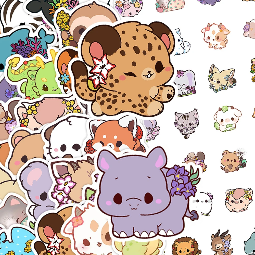10/30/50 Stück Kawaii Niedliche Cartoon-Tier-Aufkleber Lustige Graffiti-Sticker DIY Handyhülle Notizbuch Gepäck Dekoration