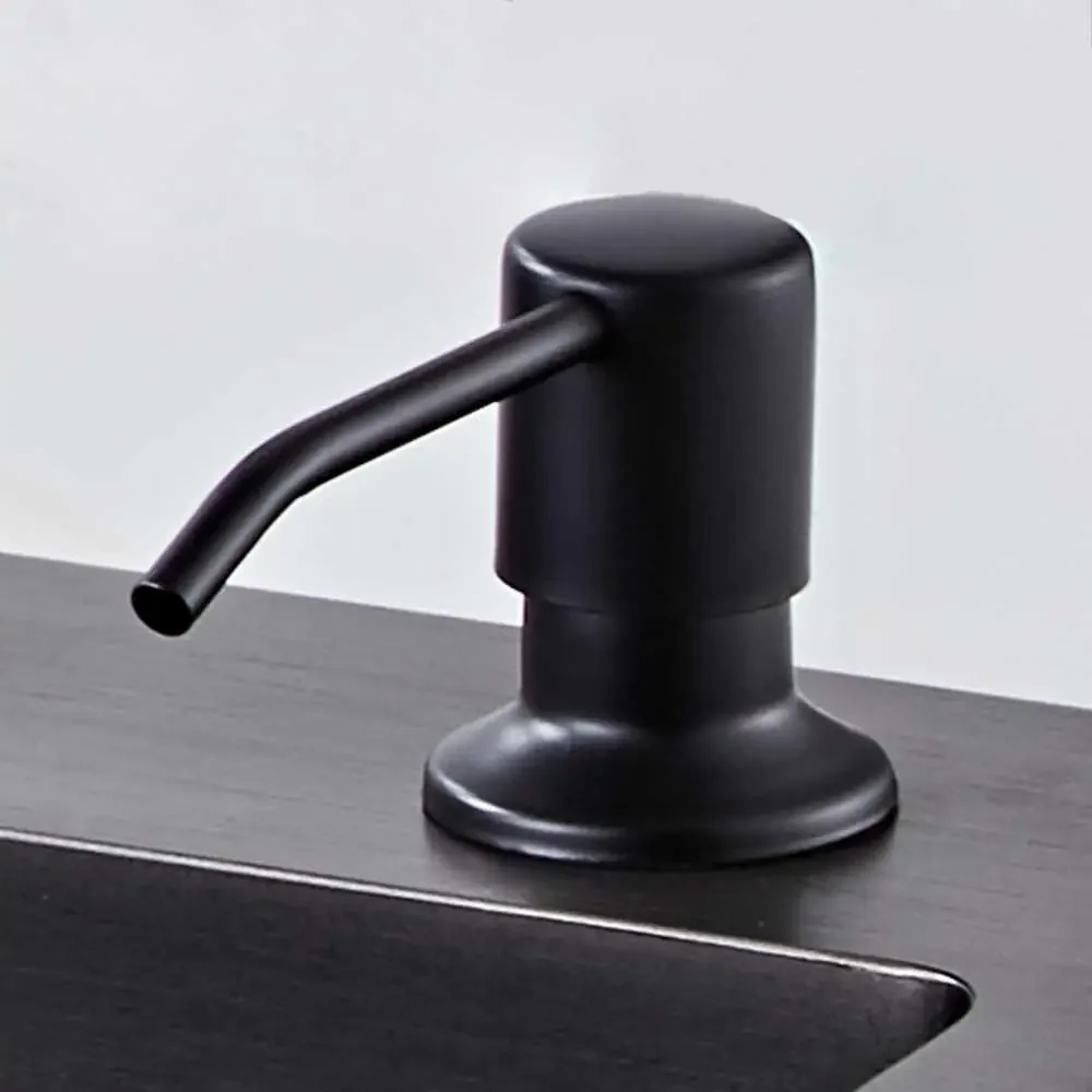 Soap Dispenser Stainless Steel Presser Dish Basin Detergent Black Brushed Detergent Press Bottle Kitchen Sink