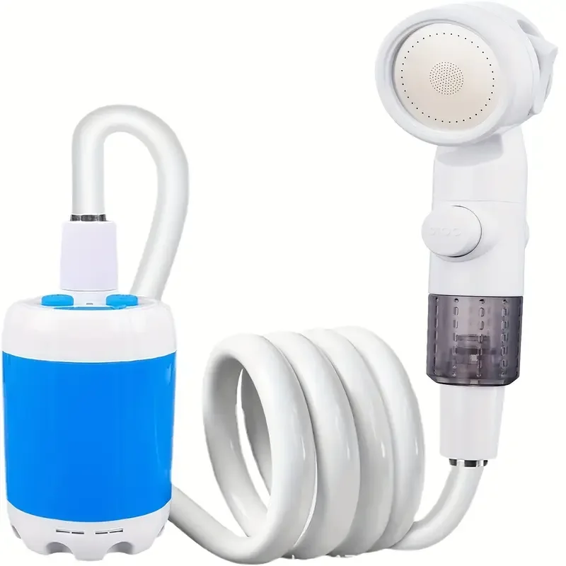 1Portable Watering System, Camping Shower, Outdoor Shower, Upgrade Rechargeable Electric Shower Pump, Suitable for Hiking And Cl