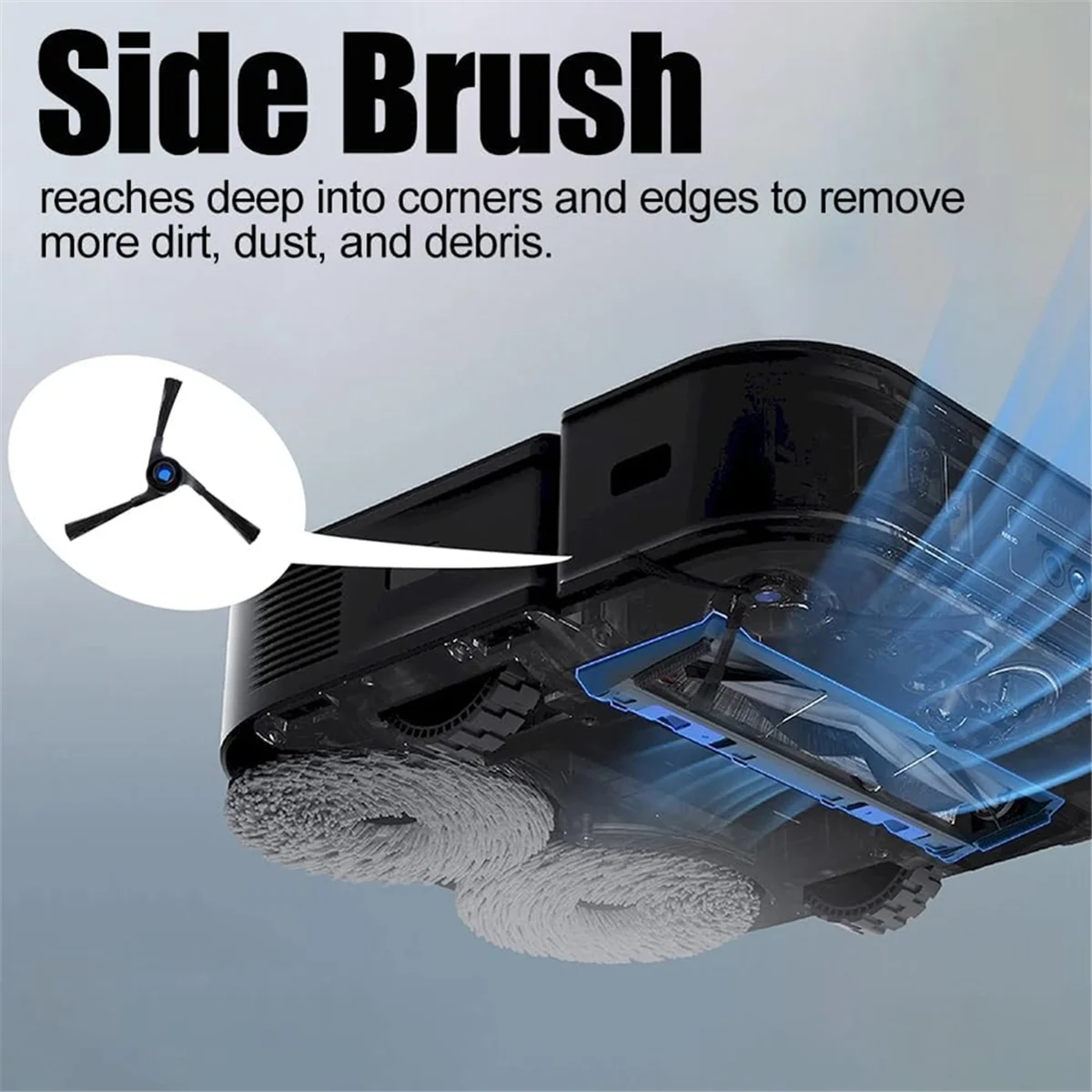 Vacuum Cleaner Replacement Accessories Set for Deebot X2/ X2 Pro/ X2 Omni/ DEX86 Robot Vacuum Rubber Brush