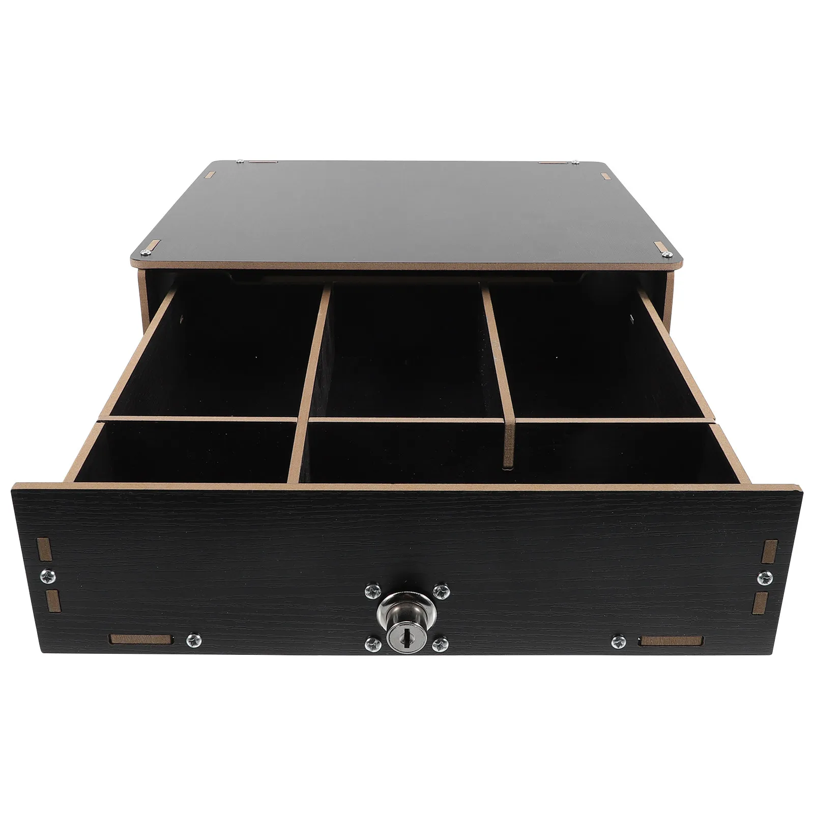 

Деревянный лоток для денег с несколькими отделениями, органайзер для кассового аппарата, держатель для монет, настольный органайзер для документов