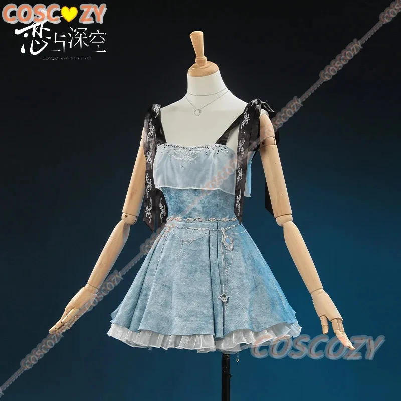 2025 11 คาเล็บคู่รักและดีพสเปซคอสเพลย์เครื่องแต่งกายสีฟ้าชุดเสื้อชั้นในสตรีหญิงเสื้อผ้าฮาโลวีนชุดสูทที่กำหนดเอง