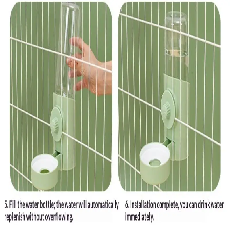 500ML Hängender Futter- und Wassernapf für Haustiere, Einfache Installation, Automatischer Futter- und Wassernapf für Tauben, Kaninchen und Kleintiere, Haustierprodukte – Detail 25