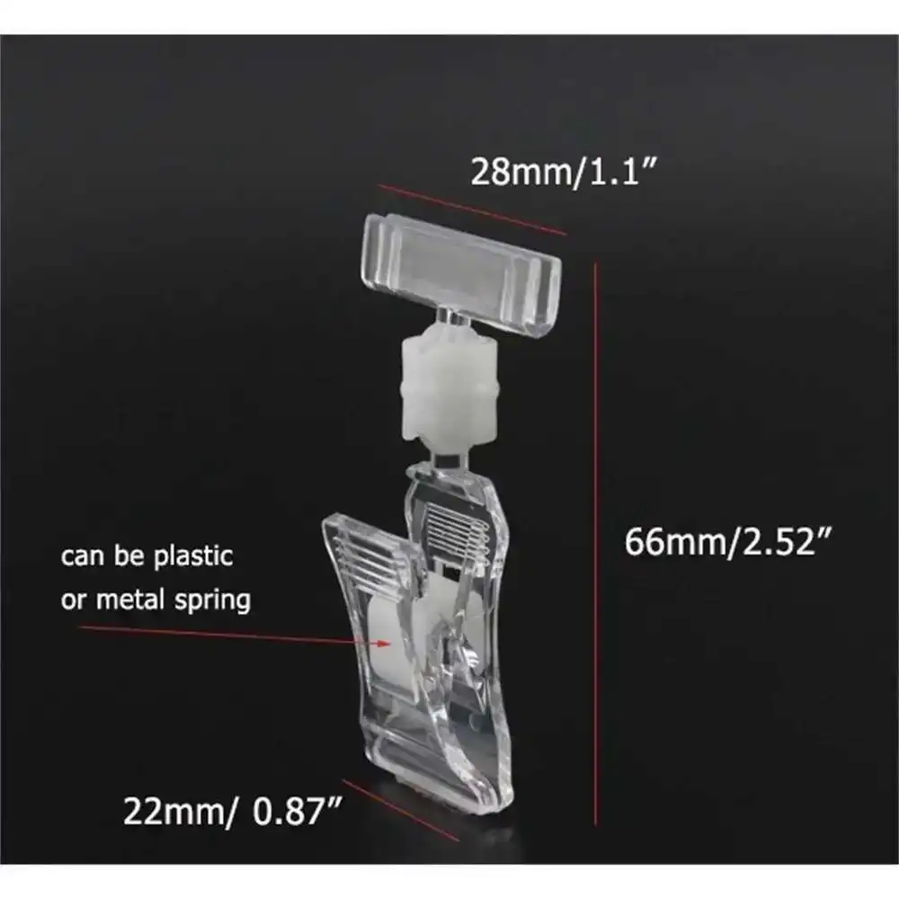 Pop Price Label Card Holders Display Merchandise Sign Signage Paper Promotion Clear Small In Retail Shop - Image 4