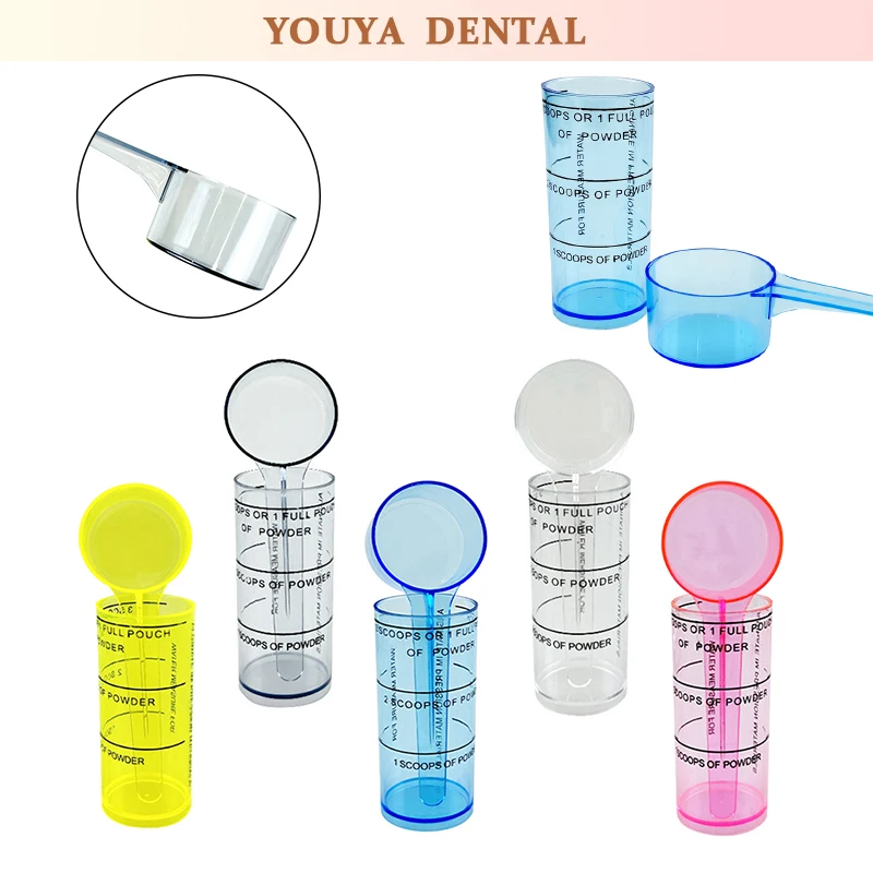 

1pc Dental Impression Material Mixing Cup With Spoon Measuring Cup Plastic Powder Measuring Tool Dental Laboratory Mixing Tool