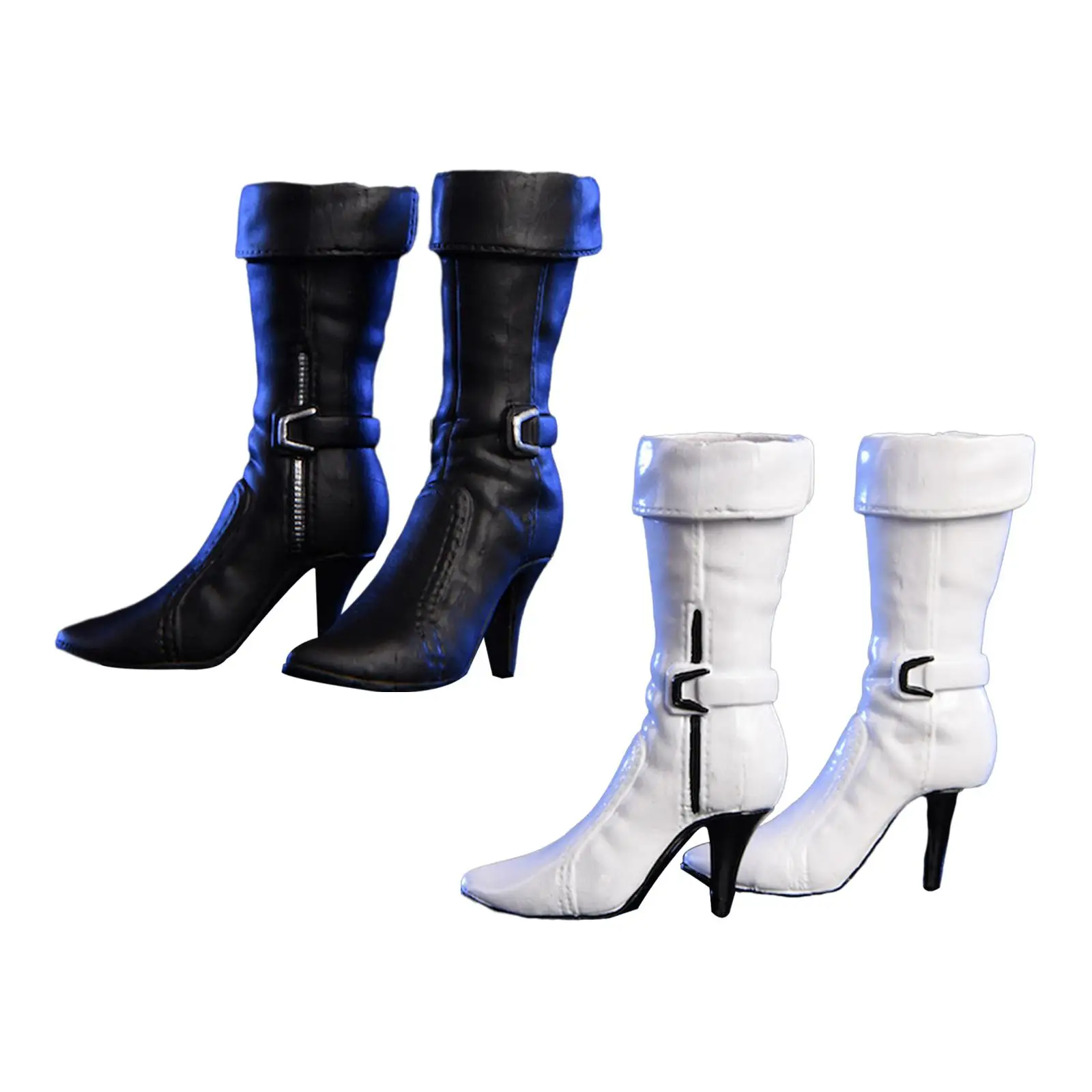 1/6 Scale Figure Shoes PU Leather Durable Fashion Handmade Boots 3.5 cm Length Shoes for 12 inch Action Figure Accessories