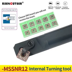 1pc S20R-MSSNR12 S25S-MSSNR12 Internal Turning Tool Holder SNMG Carbide Inserts Lathe Bar CNC Cutting Tools Set