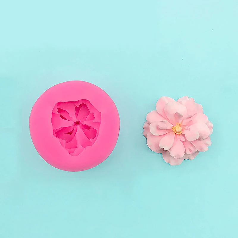 1Pc Beautiful Flower Moulds Plaster Work Resin Art Soft Silicone Fondant Chocolate Mold Soap Cake Decoration Baking Tool