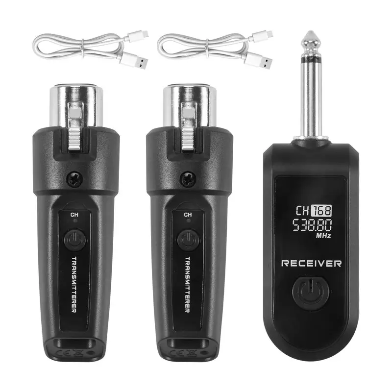 

Беспроводная система микрофонов ABIJ-UHF XLR: передатчик и приемник для динамических микрофонов, гитар, аудиомикшеров и PA-систем