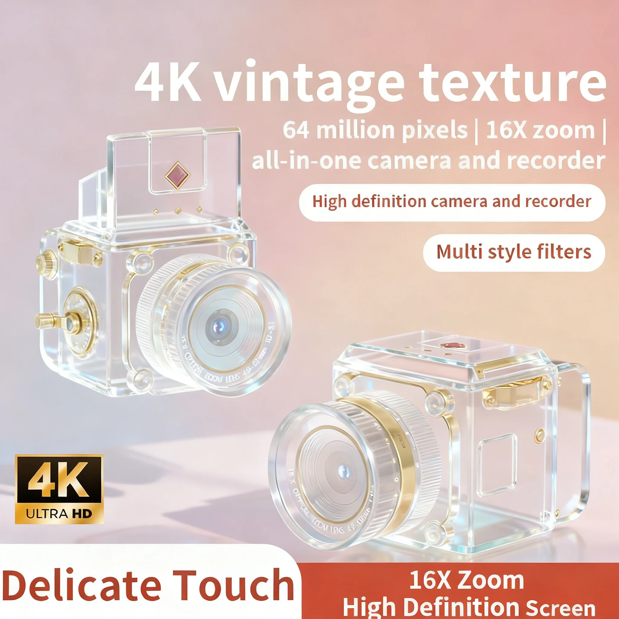 

Ретро портативная CCD-камера с двумя аналоговыми объективами, цифровая зеркальная камера, портативная CCD-камера для студентов