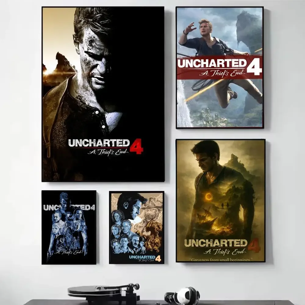 U-UnchartedS 4 A Thiefs End Painting Calligraphy Self Adhesive Wall Art Waterproof Print For Bedroom Hallway Home Decor