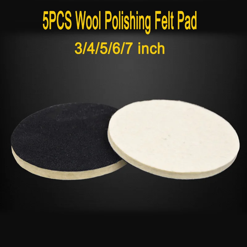 Wool Polishing Felt Pad Car Wax Buffing Round Wheel Disk Sheets For Car Cleaning Metals Glass Polishing Paint Care3/4/5/6/7 inch