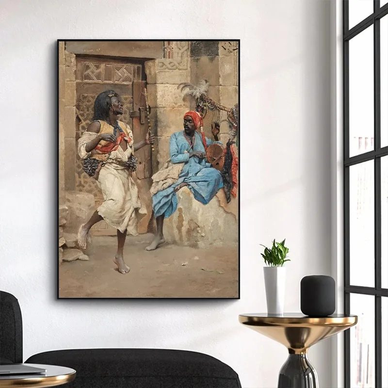 Ludwig Deutsch Famous Oriental Art Painter Artwork Poster Canvas Painting Wall Art Vintage Figure Picture for Room Office Decor