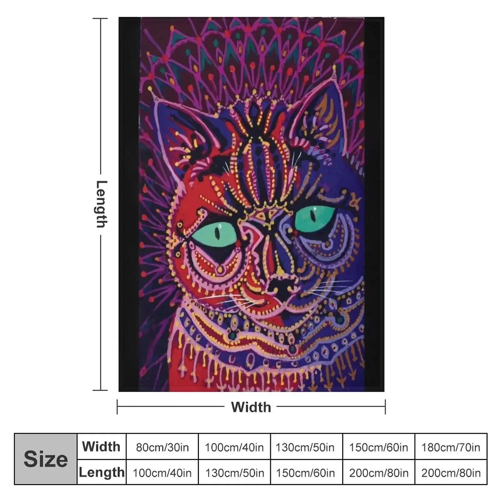 Louis Wain Decorative Cat Throw Blanket funny gift Fashion Sofas Extra Large Throw cosplay anime Blankets