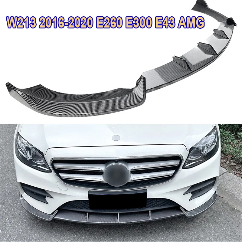 

2016-2020 For Mercedes Benz E Class W213 E260 E300 E43 AMG Front Bumper Lip Splitter Diffuser Body Kits Spoiler Bumper Guard