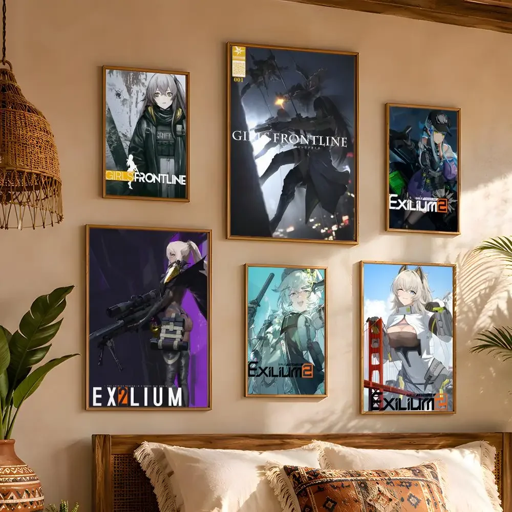 Game Girls' Frontline 2 Exilium Aesthetic Picture Prints Sofa Background Art Cozy Room Additions Poster