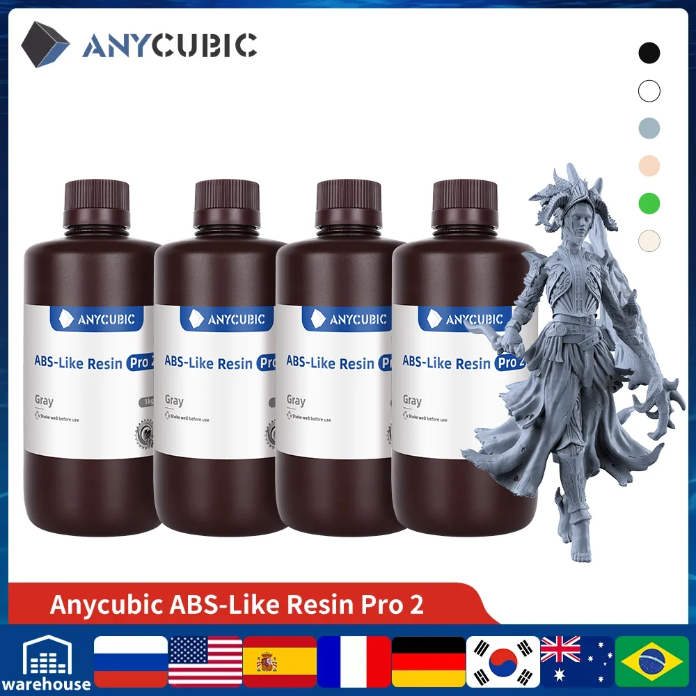 

ANYCUBIC LIke ABS Pro 2 405nm 3D Printer UV Resin For LCD SLA DLP Printers Quick Curing Liquid Bottle Resina For Photon Mono 2