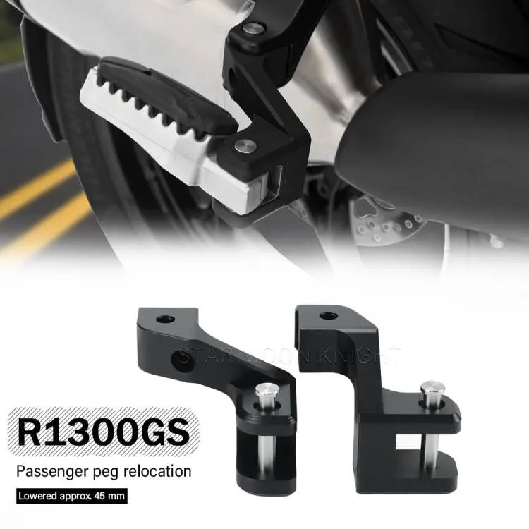 For BWM Motorcycle Adjustable Passenger Bracket Footpegs Mount Kit Highway Pegs Male Mount Foot Peg Clamp Support Extensions