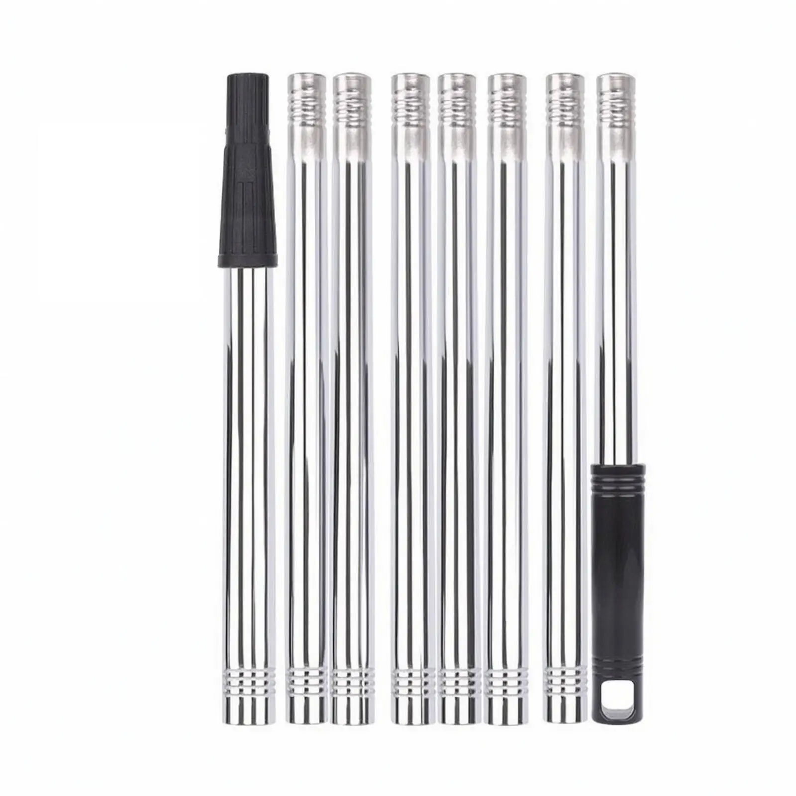 Stainless Steel Paint Roller Pole Extension Handle for Wall Ceiling Painting with Textured Grip Easy Reach Coating Tool