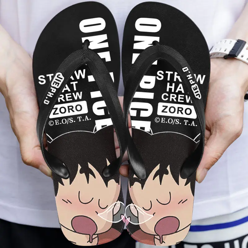 Dragon Ball Anime Son Goku tongs décontractées pantoufles été Couple extérieur intérieur salle de bain fond souple pied pince Cool pantoufles