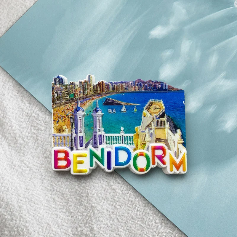 

Benidorm City, Spain, City Scenery Refrigerator Magnet, Personalized Creative Travel Home Decoration Souvenir