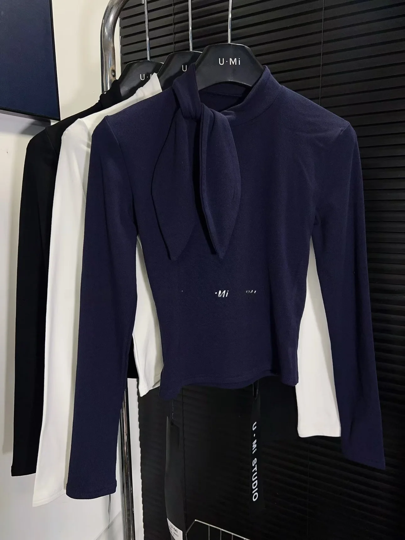 الكورية Sle عقدة ort Sve المرأة تي شيرت الشتاء Thiened طويل Sve القطن جولة Ne أعلى التخسيس صالح #5