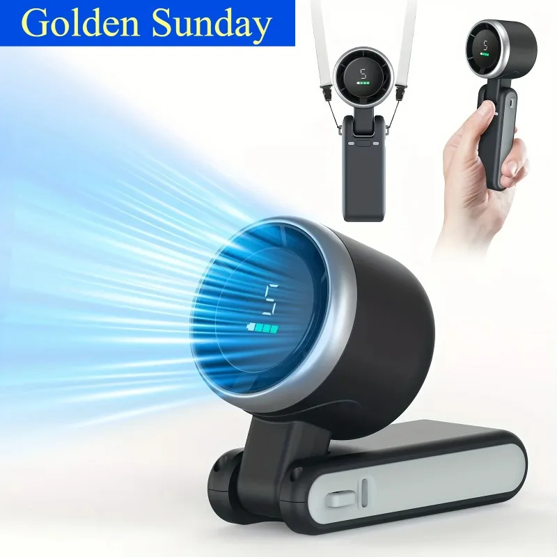3-In-1 Fan, 5-Speed, 3600mah Rechargeable Lithium Battery, Usb Charging, Travel Mini Fan 2026 NEW