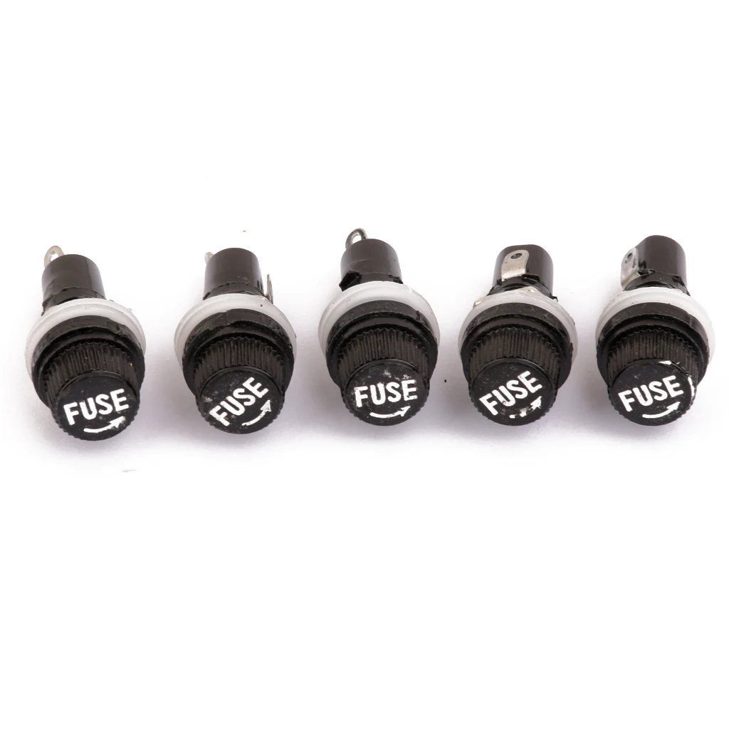 

5 шт. розетка для крепления на панели шасси для 5*20 стекла V 10A для автомобильного радио аудио DIY