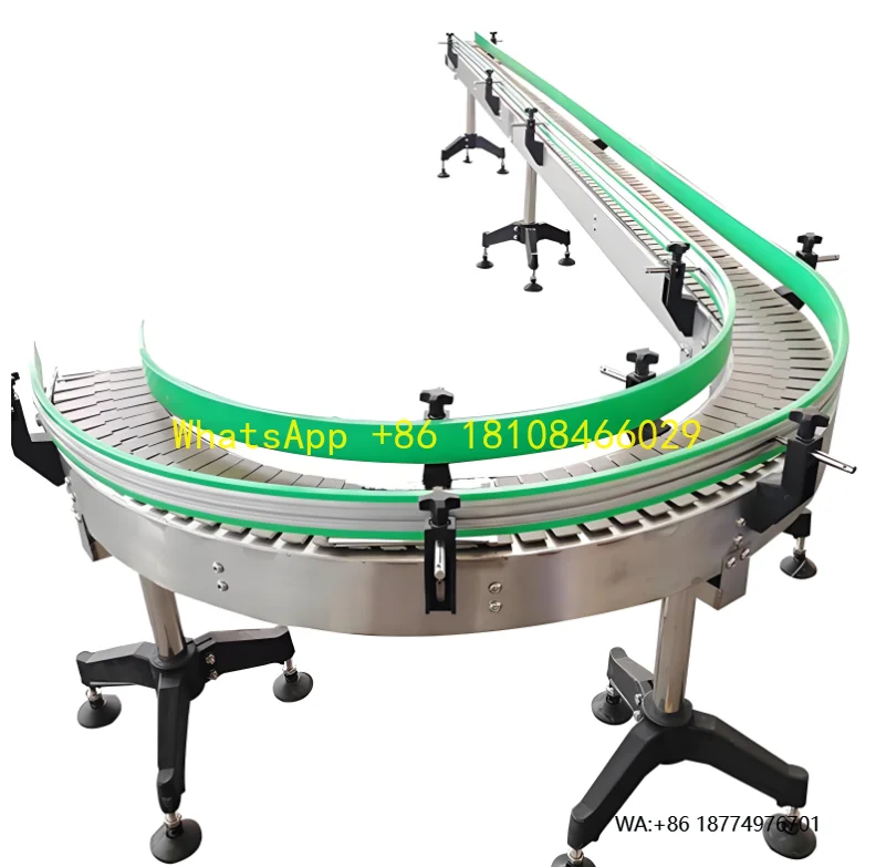 

Efficiency Heavy-duty Transform Stainless Steel 0/90/180 Degree Curved Slat Chain Turning Belt Conveyor
