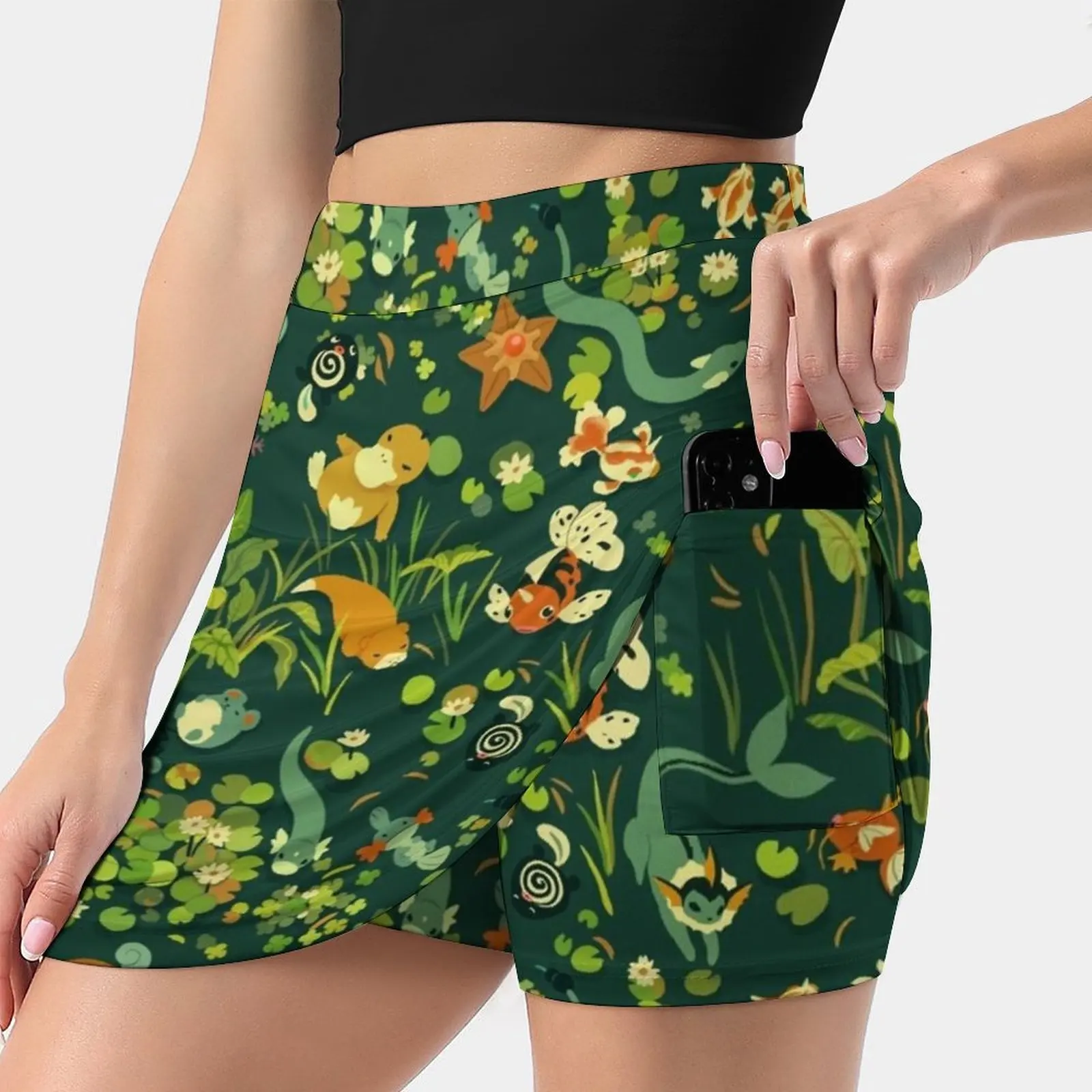 Skirts Woman Fashion 2022 Pant Skirt Mini Skirts Office Short Skirt Patterns Floral Water Aquatic