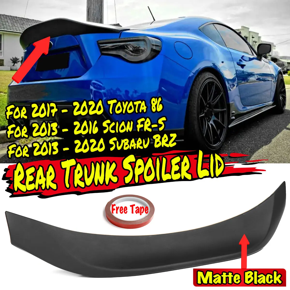 High Quality Rear Spoiler Wing Lip Extension For Subaru BRZ 2013-2020 For Toyota 86 2017-2020 Scion FR-S Rear Trunk Spoiler