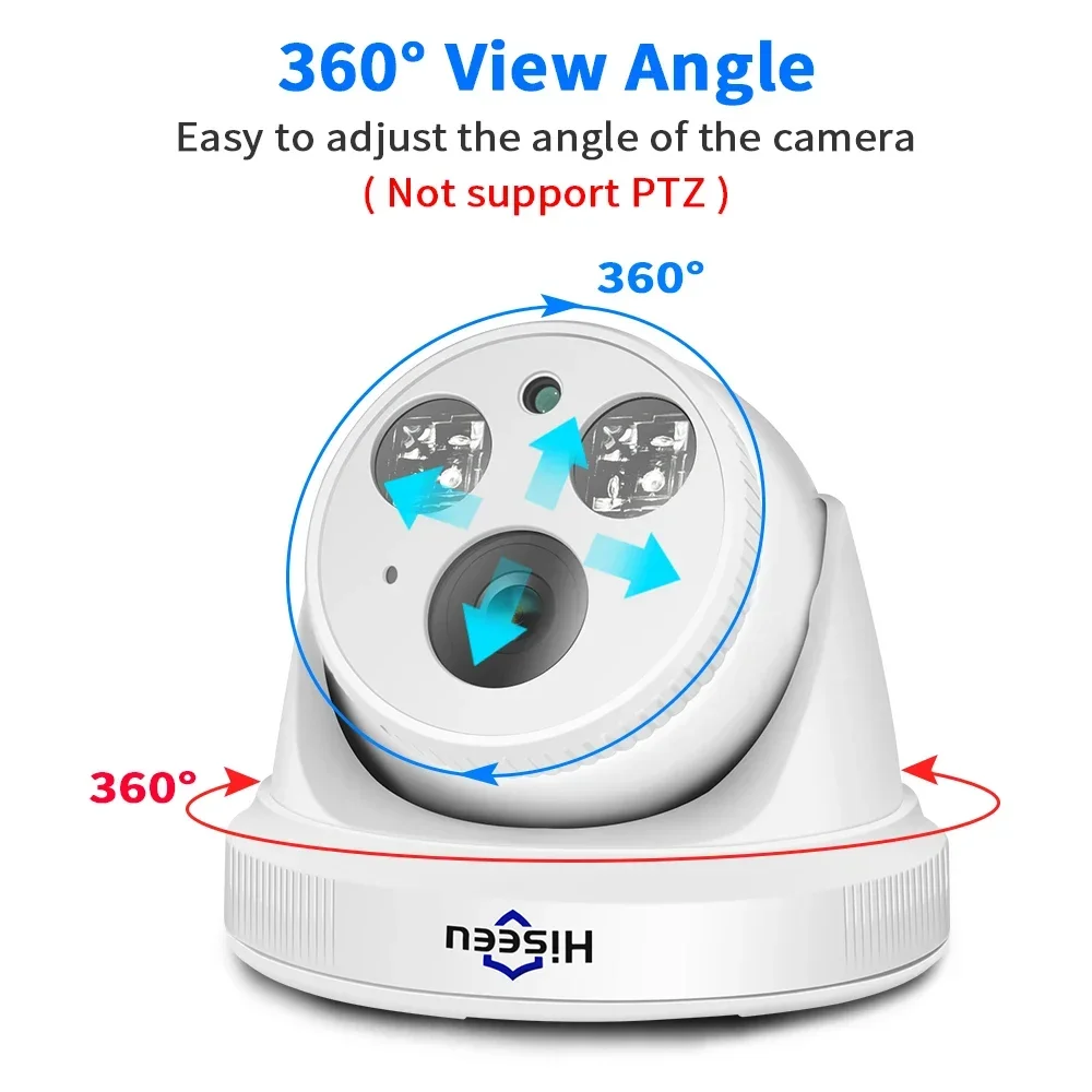 Hiseeu CCTV Surveillance Security Kit 3MP 5MP IP POE Dome Camera System Kit Set Home Street Monitoring NVR Video Recorder