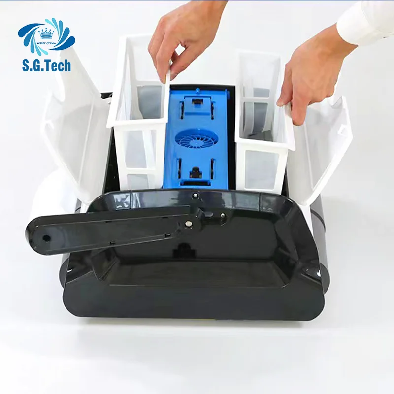 Hot Dual Motor HJ2052 Plastic Swimming Pool Robot Vacuum Cleaner Clean Bottom Wall Water Lines Crown Pool Cleaning Tool Accessor