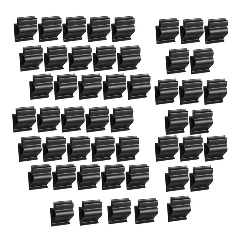 VOFUN-150 Pcs Black Sign Clip Food Tray Label Holder Plastic Buffet Food Label Clip Reusable Price Tag Tray Sign Holder