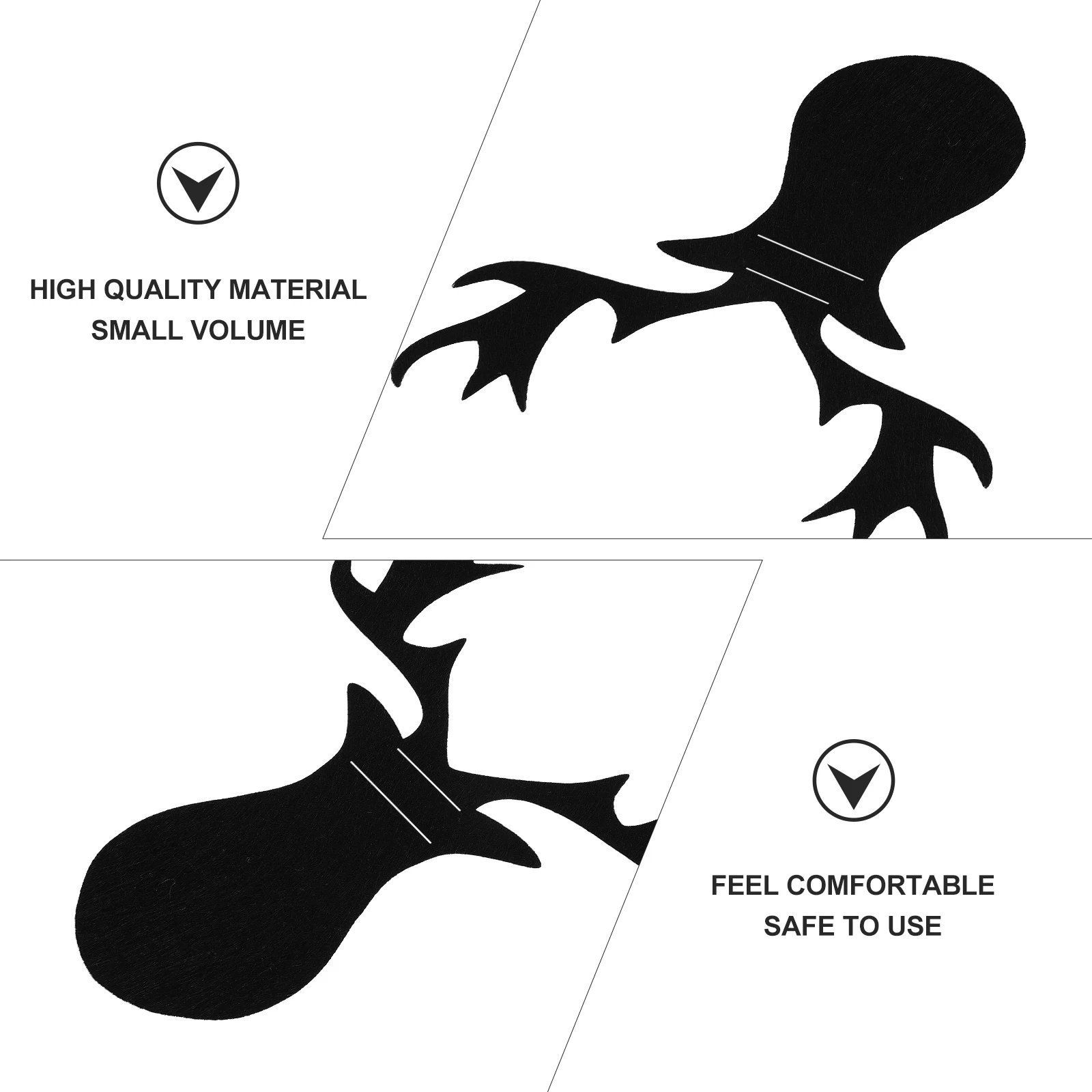 

8Pcs Xmas Elk Head Tableware Pouch Portable Cutlery Holder Unique Holiday Decor Dinning Table Accessory Tableware Pad