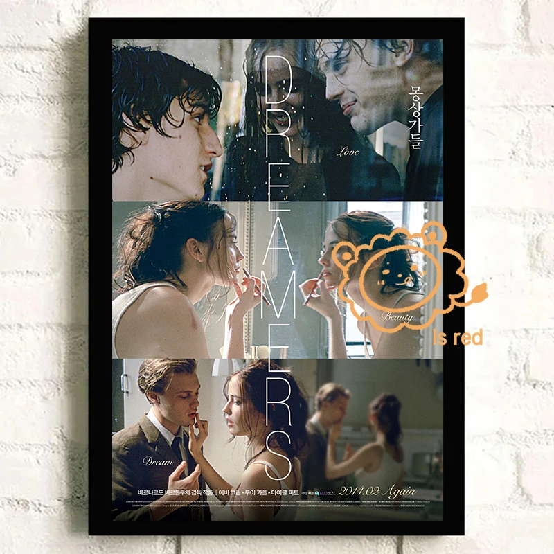 THE DREAMERS Movie Michael Pitt Eva Green Louis Garrel SILK POSTER Decorative painting Canvas printing For Home wall decoration